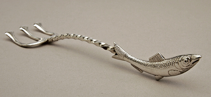 Russian Silver Sardine Fork - Novgorod - Featured Twice in Silver Magazine
